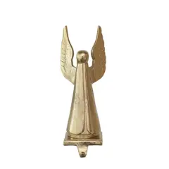 Hello Honey&reg; 12" Gold Cast Aluminum Angel Stocking Holder