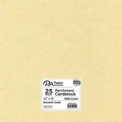 PA Paper&trade; Accents 12" x 12" 65lb. Parchment Cardstock, 25 Sheets Ancient Gold