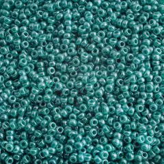 Miyuki&reg; 11/0 Glass Seed Beads, 22g Turquoise Green Opaque Luster