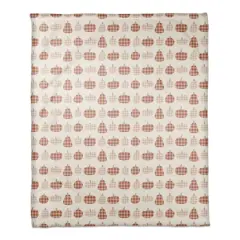 Patch Pumpkins Coral Fleece Throw