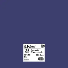PA Paper&trade; Accents 12" x 12" 80lb. Smooth Cardstock Paper, 25 Sheets Iris