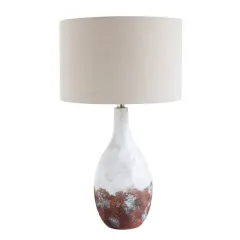 Hello Honey&reg; 28" Two-Tone Ceramic Table Lamp with Linen Shade