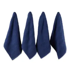 Chevron Luxury Barmops, 4ct. Nautical Blue