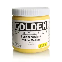 Golden&reg; Heavy Body Acrylic Paint, 8oz. Benzimidazolone Yellow Medium