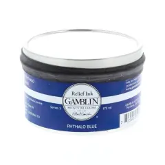 Gamblin Relief Ink, 175mL Phthalo Blue