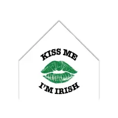 Kiss Me Irish 12" x 12" House Shaped Canvas