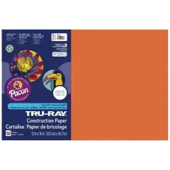 Tru-Ray&reg; 12" x 18" Construction Paper, 50 Sheets Orange