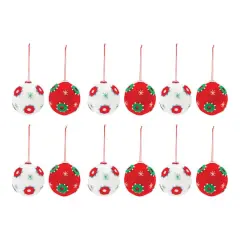 Whimsical Fabric Ball Ornament Set