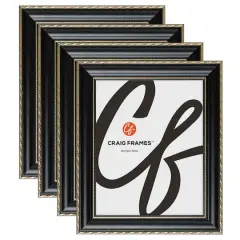 4 Pack Craig Frames Victoria Black & Gold Picture Frame