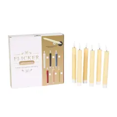 8" Flameless Wax Candles with Remote Control, 6ct. Yellow