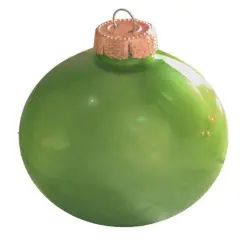 Whitehurst 4ct. 5" Pearl Glass Ball Ornaments Lime Pearl