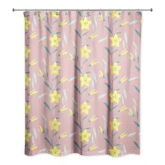 Spring Pattern Shower Curtain Pink