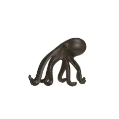 Hello Honey&reg; 5" Dark Brown Cast Iron Octopus Phone Tablet Stand