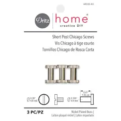 Dritz Home Nickel Short Post Chicago Screws