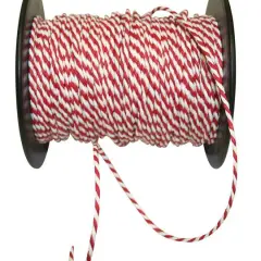 JAM Paper 3/32" Home D&eacute;cor Trimmings Twisted Paper Cord Red/White