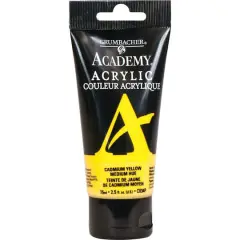 Grumbacher&reg; Academy&reg; Acrylic, 2.5oz. C034P Cadmium Yellow Medium Hue