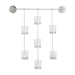CosmoLiving by Cosmopolitan 27" Silver Contemporary Wall Sconce