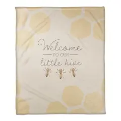 Welcome To Our Hive Fleece Throw
