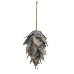 Hello Honey&reg; 7.75" Natural Birch Bark Pinecone Ornament