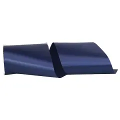 JAM Paper 6" x 50yd. Single Face Satin Allure Ribbon Navy