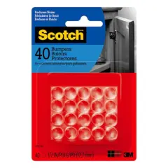 Scotch&trade; Round Self-Adhesive Bumpers, Clear
