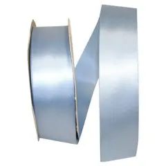 JAM Paper 1.5" x 50yd. Single Face Satin Ribbon French Blue