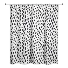 Monochromatic Spot Pattern 71" x 74" Shower Curtain