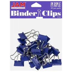 JAM Paper 3/4" Binder Clips, 25ct. Purple