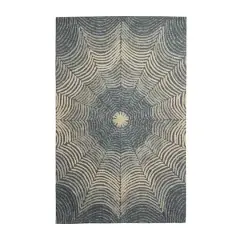Light Gray Wool Contemporary Hand Hooked Rug, 5ft. x 8ft.