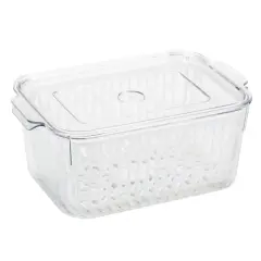 Kitchen Details Clear Storage Container with Strainer