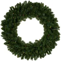 36" Pre-Lit Artificial Christmas Canadian Pine Wreath