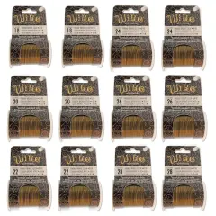 The Beadsmith&reg; Wire Elements&trade; Tarnish Resistant Medium Temper Assorted Gauge Wire Spools, 12ct. Vintage Bronze