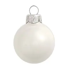 Whitehurst 6ct. 4" Shiny Glass Ball Ornaments White Shiny