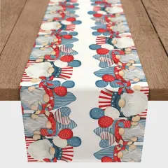 Americana Gnomes Poly Twill Table Runner