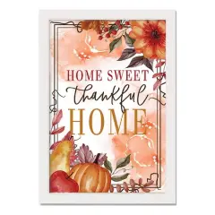 Home Sweet Thankful Home White Framed Wall Hanging