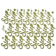 JAM Paper Step Gold Script Floral Adhesive