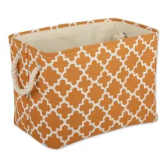 DII&reg; Small Rectangle Lattice Polyester Bin Pumpkin Spice