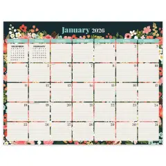 2026 Bountiful Blooms Large Desk Pad Monthly Blotter Calendar