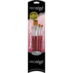 Prot&eacute;g&eacute; Premium Taklon Short Handle 5 Piece Brush Set