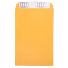 JAM Paper 10" x 15" Brown Kraft Recycled Manila Peel & Seal Closure Envelopes, 500ct.