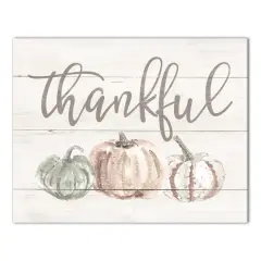 Thankful Fall Pumpkins Canvas Wall Art