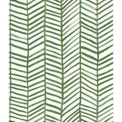 RoomMates Cat Coquillette Herringbone Peel & Stick Wallpaper Green/White