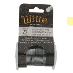 The Beadsmith&reg; Wire&trade; Elements 22 Gauge Tarnish-Resistant Wire Hematite