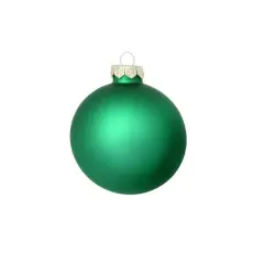 Whitehurst 8ct. 3.25" Matte Glass Ball Ornaments Green Matte