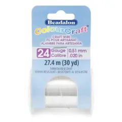 Beadalon&reg; ColourCraft&reg; 24 Gauge Tarnish Resistant Silver Plated Wire