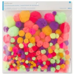 Hot Colors Mix Pom Poms by Creatology&trade;