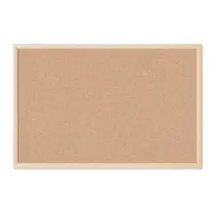 U Brands&trade; 36'' x 24'' Birch MDF Framed Cork Bulletin Board