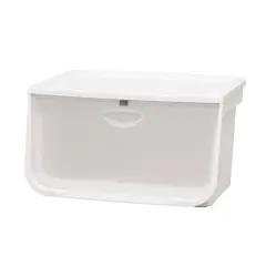 IRIS&reg; 49qt. White & Clear Flap Box