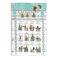 Stupell Industries Santa Claus Gifts City Rooftop Wall Plaque Art