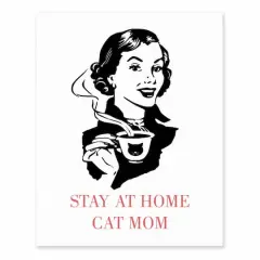 Stay At Home Cat Mom Tabletop Canvas